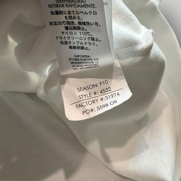 Spyder Pullover Mens Large White 1/4 Zip Long Sleeve Ski Base Layer Top Stretch - Picture 8 of 9